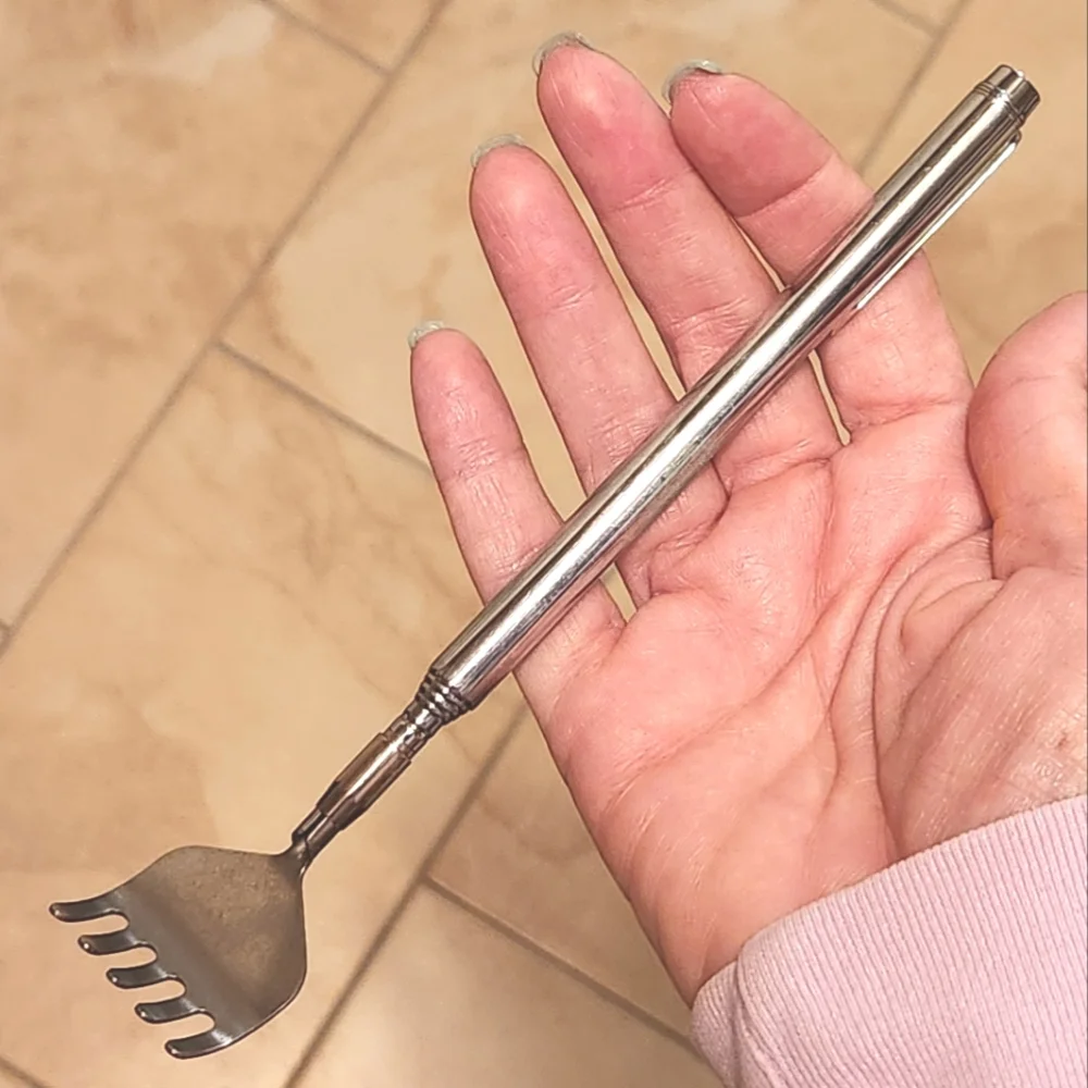 Restoration Hardware Telescoping Back Scratcher & Portable Lint Brush Set